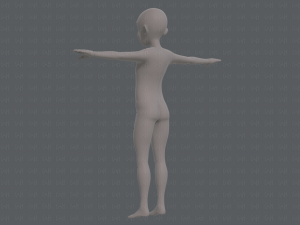 base mesh old man character v07 Modello 3D
