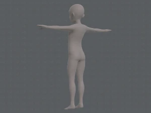 personaggio vecchio mesh base v07 Modello 3D