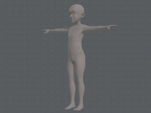 base mesh old man character v07 Modello 3D