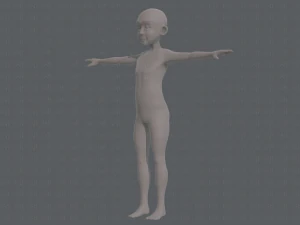 personaggio vecchio mesh base v07 Modello 3D