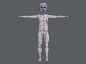 personaggio vecchio mesh base v07 Modello 3D