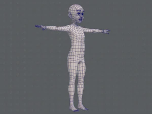 personaggio vecchio mesh base v07 Modello 3D