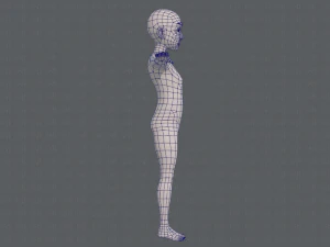 personaggio vecchio mesh base v07 Modello 3D