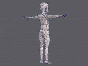 personaggio vecchio mesh base v07 Modello 3D