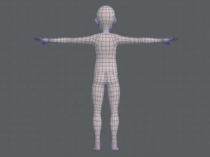 personaggio vecchio mesh base v07 Modello 3D