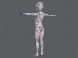 personaggio vecchio mesh base v07 Modello 3D