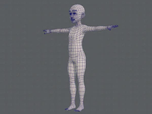 personaggio vecchio mesh base v07 Modello 3D