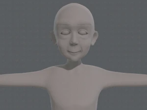 personaggio vecchio mesh base v07 Modello 3D