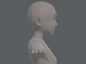 personaggio vecchio mesh base v07 Modello 3D