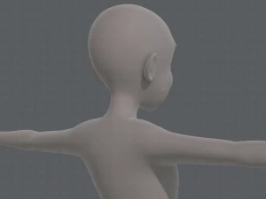 personaggio vecchio mesh base v07 Modello 3D