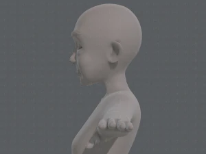 personaggio vecchio mesh base v07 Modello 3D