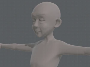 personaggio vecchio mesh base v07 Modello 3D