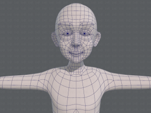 base mesh old man character v07 Modello 3D