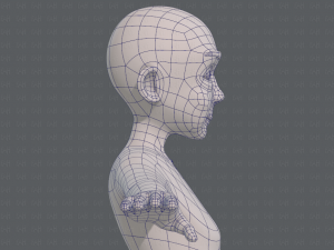 base mesh old man character v07 Modello 3D