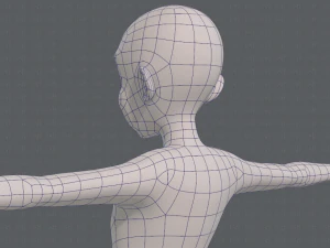 personaggio vecchio mesh base v07 Modello 3D