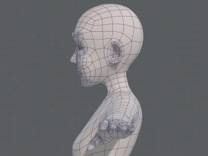 personaggio vecchio mesh base v07 Modello 3D