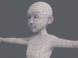 personaggio vecchio mesh base v07 Modello 3D