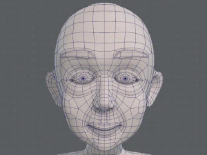 personaggio vecchio mesh base v07 Modello 3D