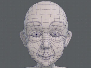 personaggio vecchio mesh base v07 Modello 3D