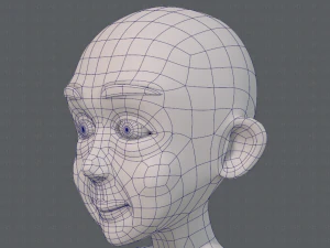 personaggio vecchio mesh base v07 Modello 3D
