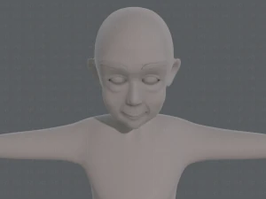 personaggio vecchio mesh base v07 Modello 3D