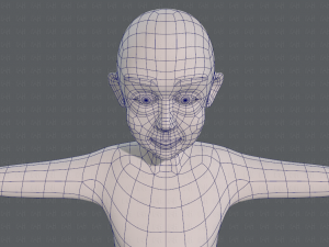 base mesh old man character v07 Modello 3D