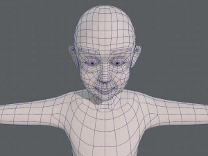 personaggio vecchio mesh base v07 Modello 3D