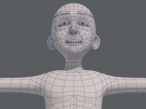 personaggio vecchio mesh base v07 Modello 3D