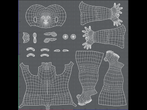 base mesh old man character v07 Modello 3D