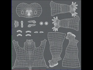 personaggio vecchio mesh base v07 Modello 3D