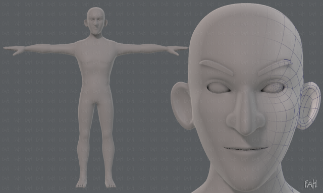 base mesh man character v19 3D Model .c4d .max .obj .3ds .fbx .stl .blend 