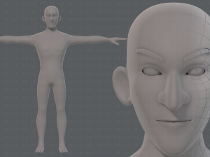 base mesh man character v19 3D Model