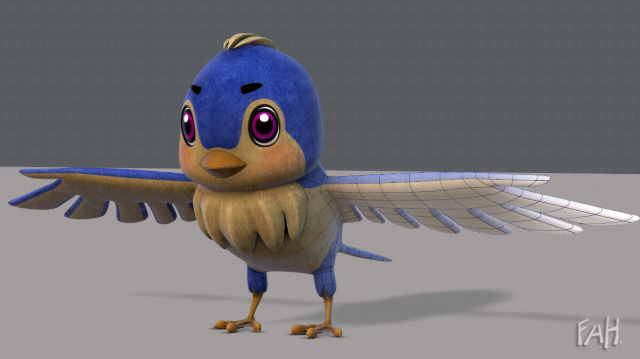 bird v01 Model 3D .c4d .max .obj .3ds .fbx .stl .blend 