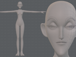 base mesh woman 21 Modelo 3D