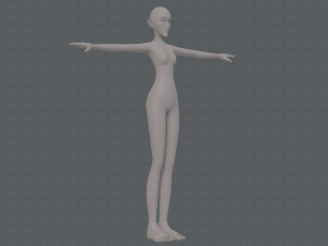 base mesh woman 21 3D-Modell