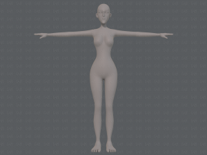 base mesh woman 22 3D Model