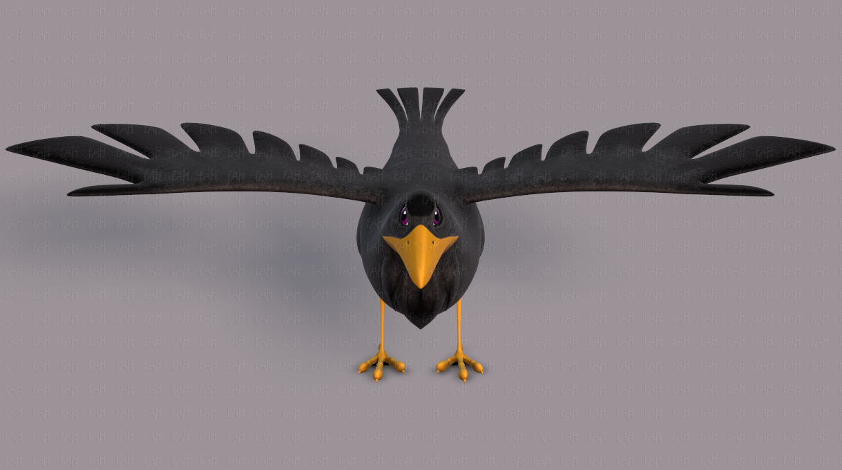 3d модель птицы