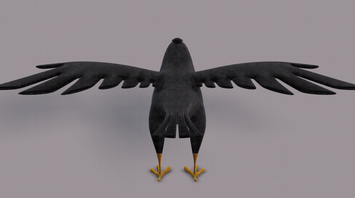 3d модель птицы