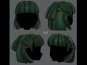 3d hair style for girl v63 Modelo 3D
