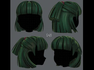 लड़कियों के लिए 3डी हेयर स्टाइल v63 3D मॉडल