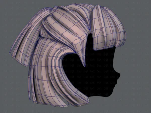 3d hair style for girl v63 3D Model