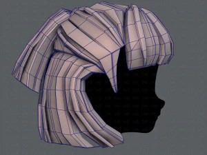 3d hair style for girl v63 3D Model