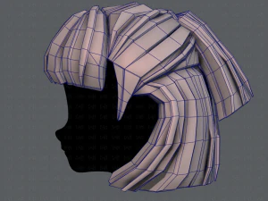 3d hair style for girl v63 3D Model