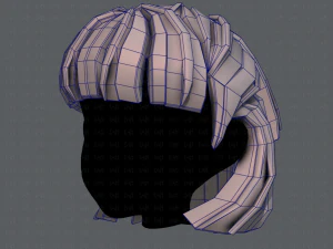 3d hair style for girl v63 3D Model