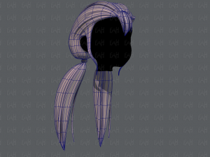 3d hair style for girl v64 3D Model