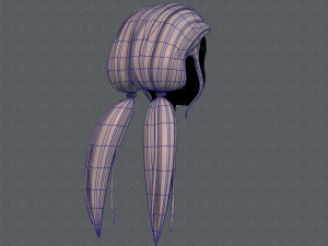 3d hair style for girl v64 3D Model