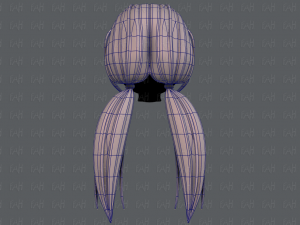 3d hair style for girl v64 3D Model