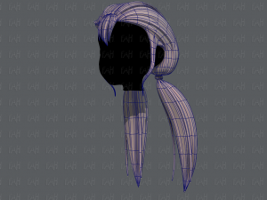 3d hair style for girl v64 3D Model