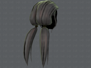 3d hair style for girl v64 3D Model