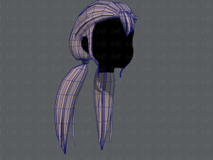 3d hair style for girl v64 3D Model
